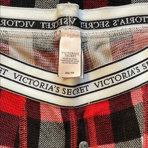 Victoria’s Secret Plaid Pajamas Set Red and Black - Picture 2 of 5